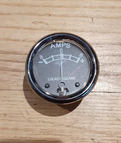 Ammeter/Amperemeter Genuine Lucas 6V 1 3/4"