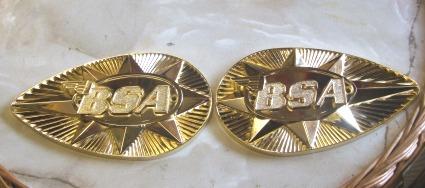BSA Tank Badges  Metal /Pair