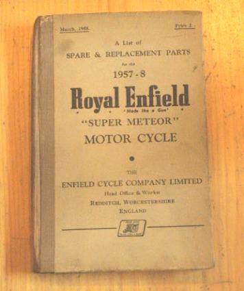 Royal Enfield Spare & Replacement Parts 1957-58 / Teilebuch