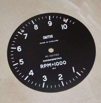 Smiths.  Revcounter/Tacho Face Plastic.  0-10.000 RPM