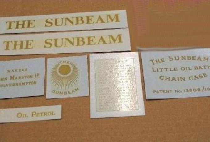 Sunbeam Transfer Set 1927/1928