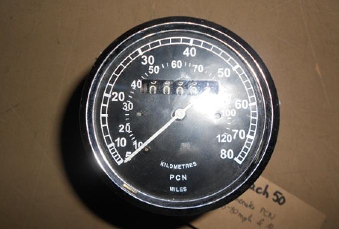 Tachometer PCN 5-80 mph / 10-120 km/h