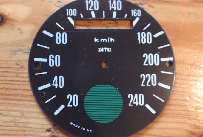 Tachometer Ziffernblatt Plastik Smiths 20-240 km/h