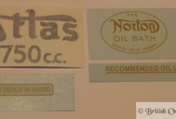 Norton Atlas 1962-67 Abziehbilder Set (silberner Tank)