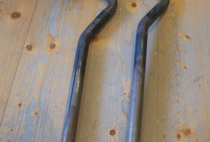 Rudge High Level Exhaust Pipes unchromed /Pair