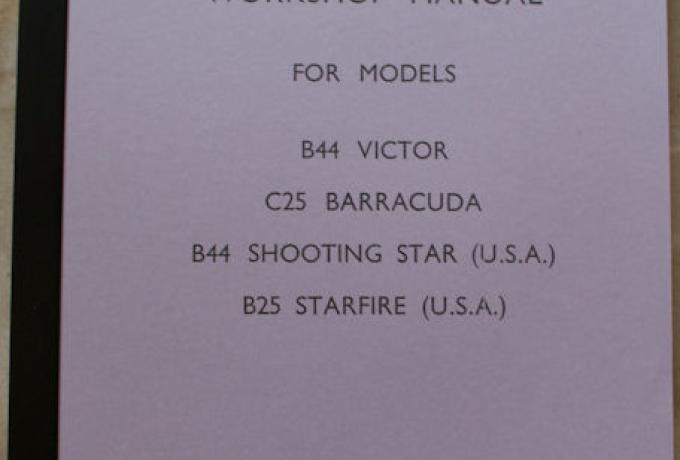 BSA B44/C25/B25 Workshop Manual, Handbuch ab 1967