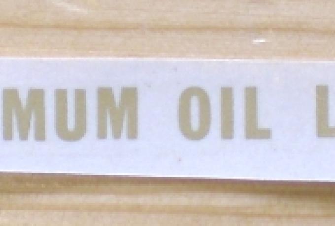 Minimum Oil Level Aufkleber silber