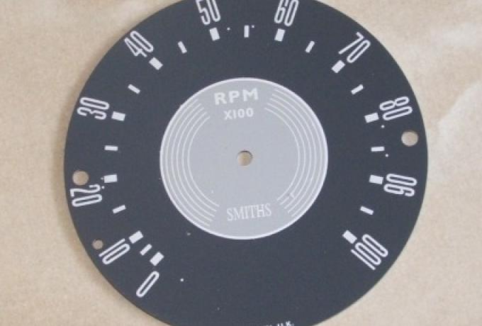 Smiths.  Revcounter Face.  0-10000 rpm