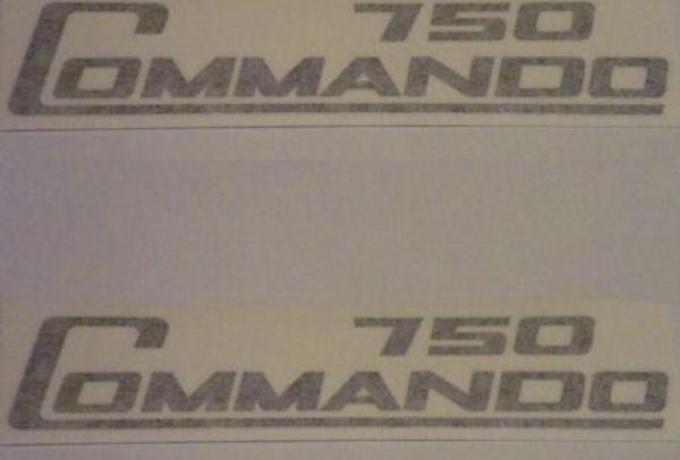Norton Commando 750ccm Aufkleber für Seitendeckel /Paar black