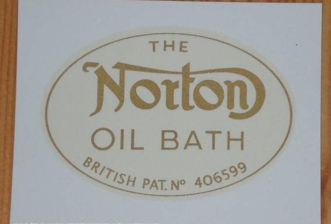 Norton Abziehbild Ölbad auf Kettenkasten 1934