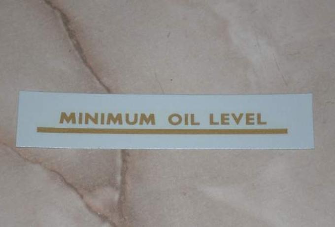 Minimum Oil Level Abziehbild gold