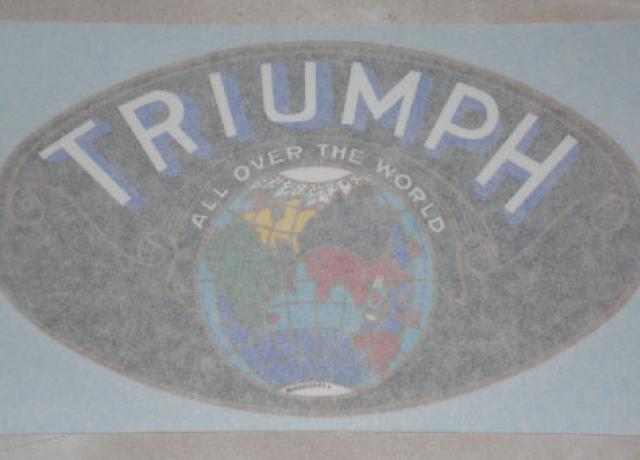 Triumph Aufkleber "All over the world" blau