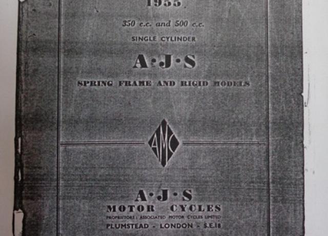 AJS 350ccm und 500ccm Einzylinder Teilebuch 1955, Kopie
