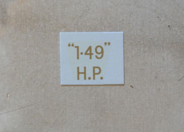 BSA "1.49" H.P. Abziehbild für Nummertafel hinten 1934-36
