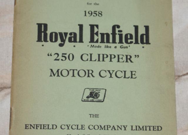 Spare and replacement parts for the 1958 Royal Enfield Teilebuch