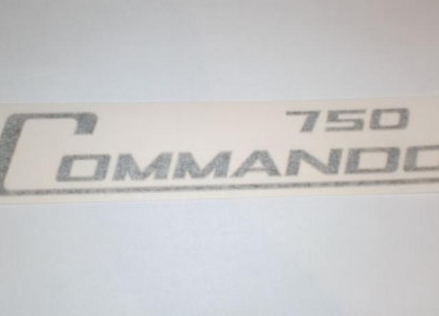 Norton Commando 750 Aufkleber für Seitendeckel  schwarz/gold