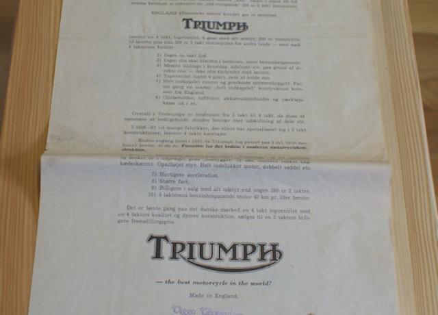 Triumph 1956, Prospekt
