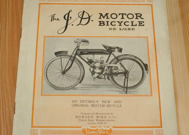 The J. D. Motor Bicycle de luxe, Brochure