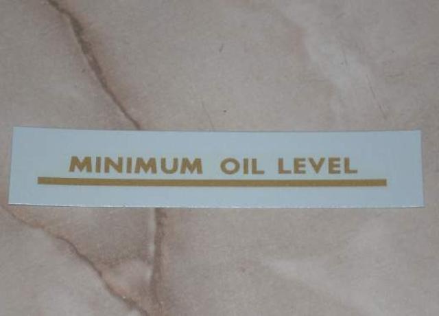 Minimum Oil Level Abziehbild gold