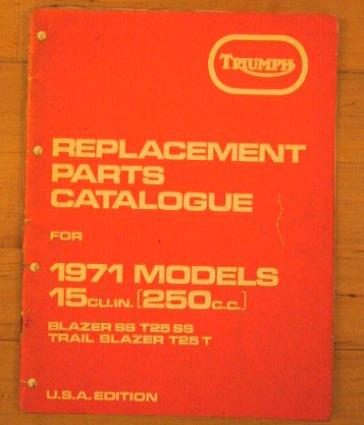 Triumph Rep. Teilebuch 1971 250cc
