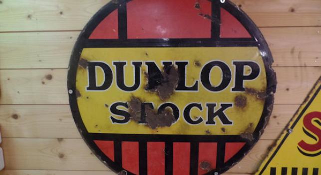 Dunlop stock sign.