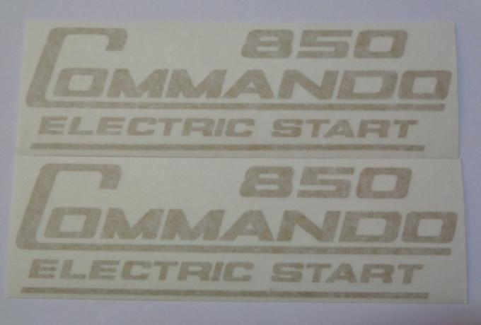 Norton Commando 850 Seitendeckel Aufkleber, Gold /Paar