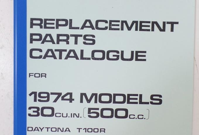 Triumph Daytona 1974 Parts Book