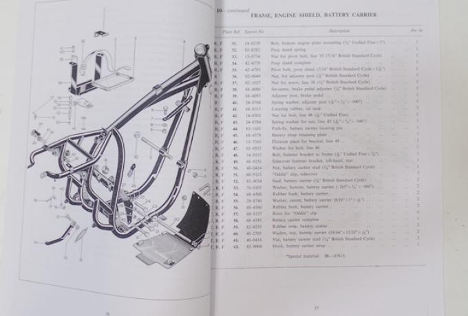 BSA A50 A65 1970 Parts Book