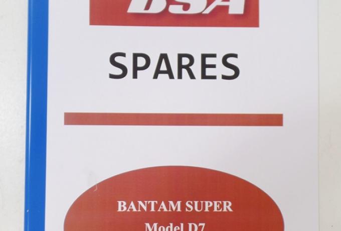 BSA Bantam Super D7  Spares Book 