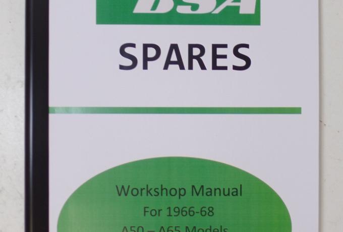 BSA A50 A65 Models 1966-68 Workshop Manual Book