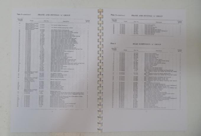 BSA A7 / A10 1958 Only Parts Book