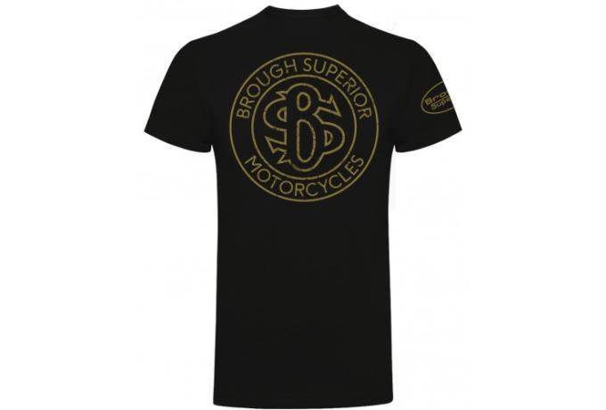 Brough Superior Roundel Logo T-Shirt Black Large 