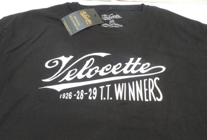 Velocette T-Shirt Black 26-28-29. Black. M