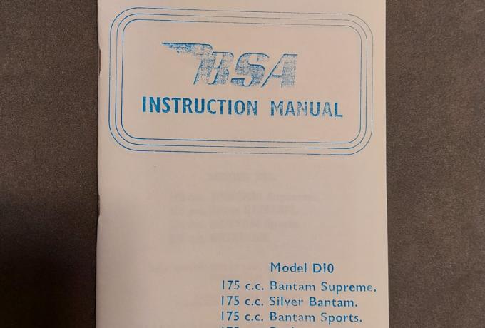 BSA Bantam / Bushman 175 Owners Handbook