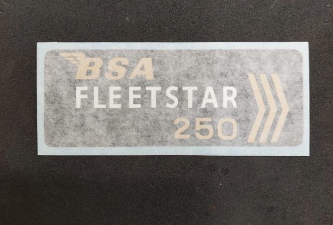 BSA Fleetstar 250 Sticker / Vinyl Transfer for Side Cover 1968/71