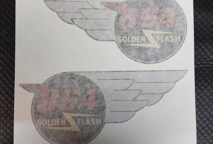BSA Golden Flash Tank Vinyl Transfer / Sticker 1951 Pair
