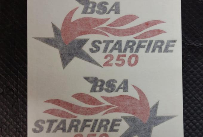 BSA Starfire 250 Tank Vinyl Transfer / Sticker Pair 1968/69