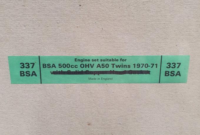 BSA Gasket Set 500 cc OHV A50 Twins 1970-71