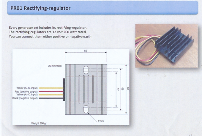 AC generator for Triumph twin + rectifying.regulator