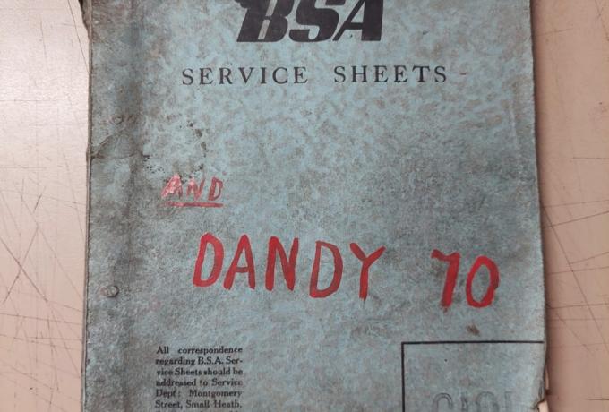 BSA C Group Models and Dandy Service Sheets Book used