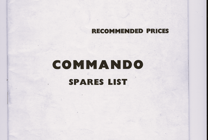 Norton Commando spares list 1969 copy