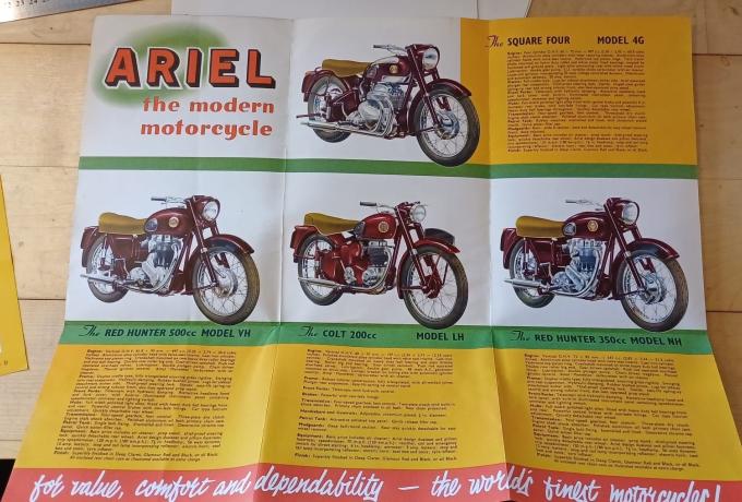 Ariel Poster - The modern Motorcycle  original 1959