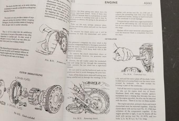 BSA Handbuch A50/A65 500/650ccm Zweizylinder 1966-68 Kopie