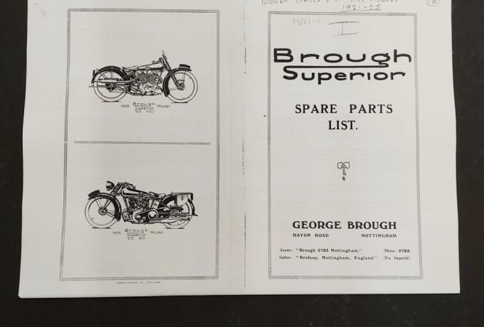 Brough Superior Spare Parts List 1921-25 Copy  