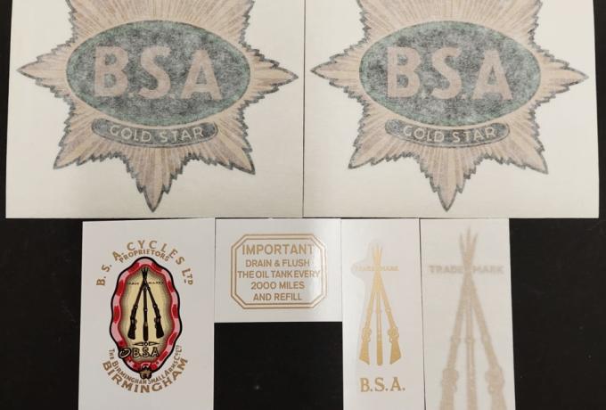 BSA M24 Gold Star Transfer / Sticker Set 1938