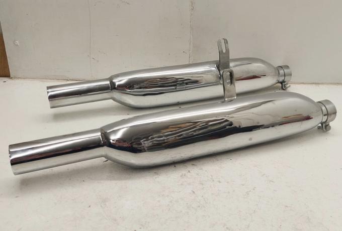 AJS/Matchless Model 20 G9 Silencer Pair 1955-on 1 1/2" used