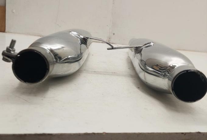 AJS/Matchless Model 20 G9 Silencer Pair 1955-on 1 1/2" used