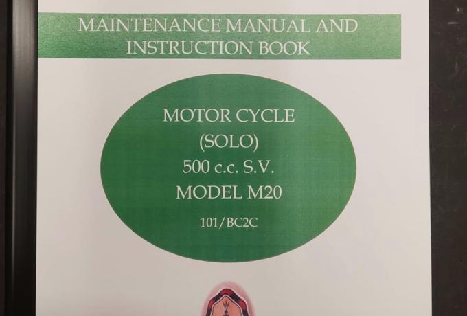 BSA 500 S.V. M20 Maintenance and Instruction Book / Handbuch Kopie