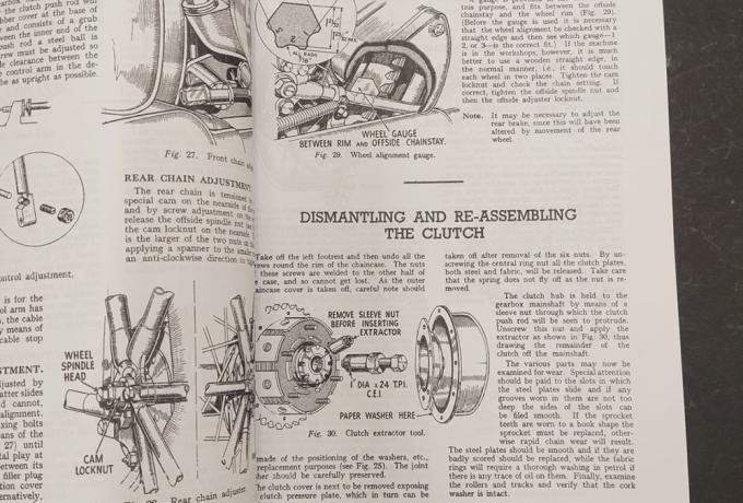 BSA 500 S.V. M20 Maintenance and Instruction Book / Handbuch Kopie