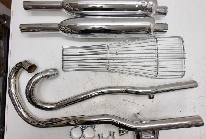 Triumph High Level Exhaust pipe Set incl. Leg Guard 